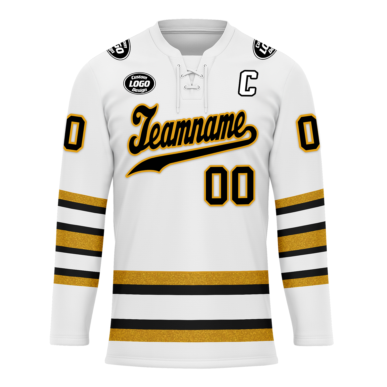 Custom White Yellow Personalized Hockey Jersey HCKJ01-D0a70ef