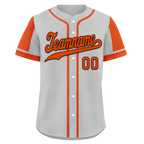Custom Gray Orange Raglan Sleeves Personalized Authentic Baseball Jersey BSBJ01-D017187
