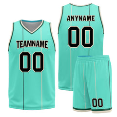 Custom Mint Green Gold Black Charlotte City Edition Personalized Reversible Basketball Set Sports Basketball Jersey BBJ01R-D0610-4