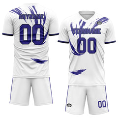 Custom White Purple Soccer Sets Jersey Personalized SCJ101-D28041