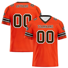 Custom Orange Cleveland Personalized Authentic Football Jersey FBJ02-D025033-11