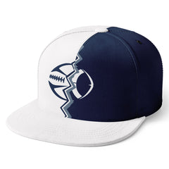 Custom Deep Blue White Texas Hat Sport Design Cap Stitched Adjustable Personalized PR067B-D028017-5