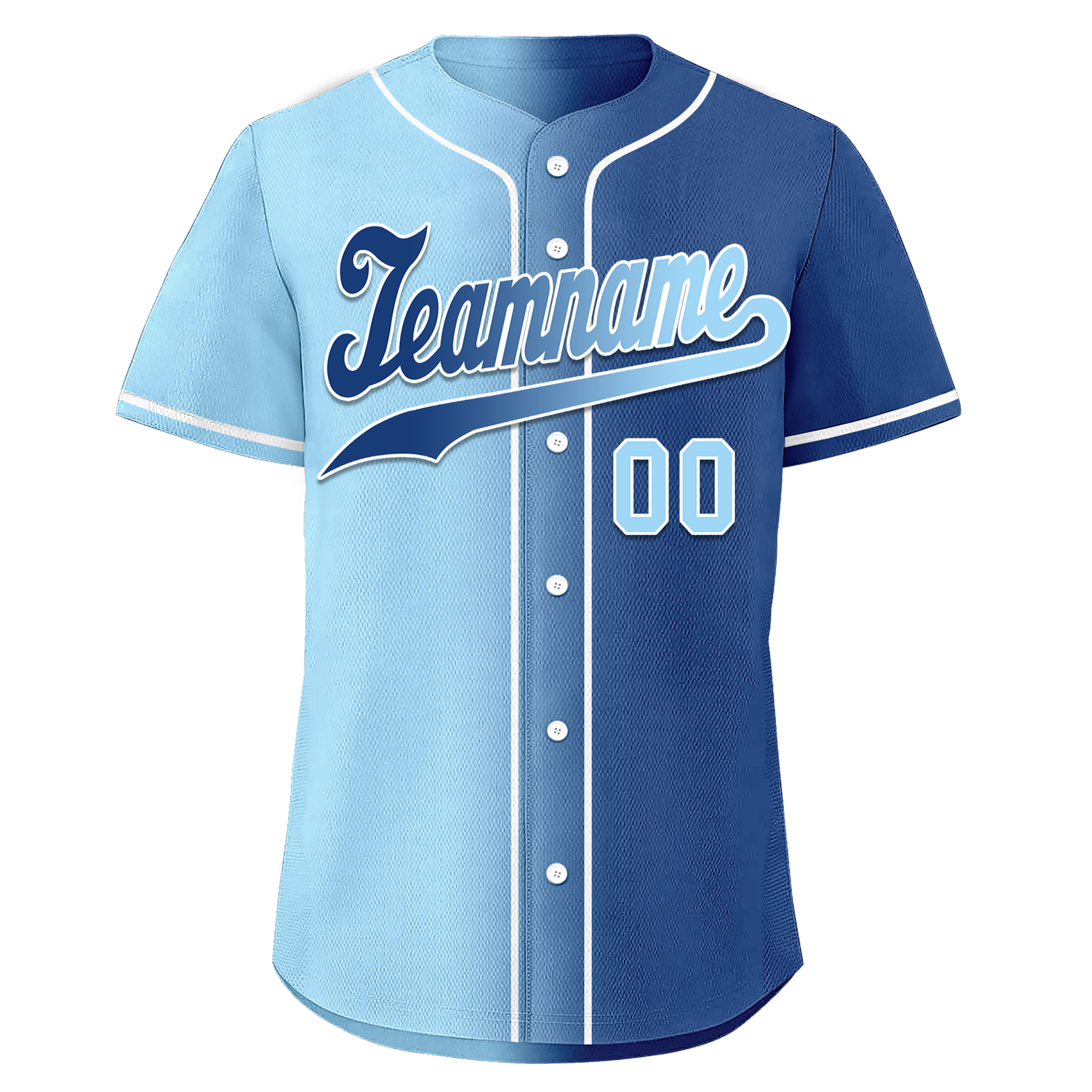 Custom Blue Gradient Fashion Personalized Authentic Baseball Jersey BSBJ01-D0a7078