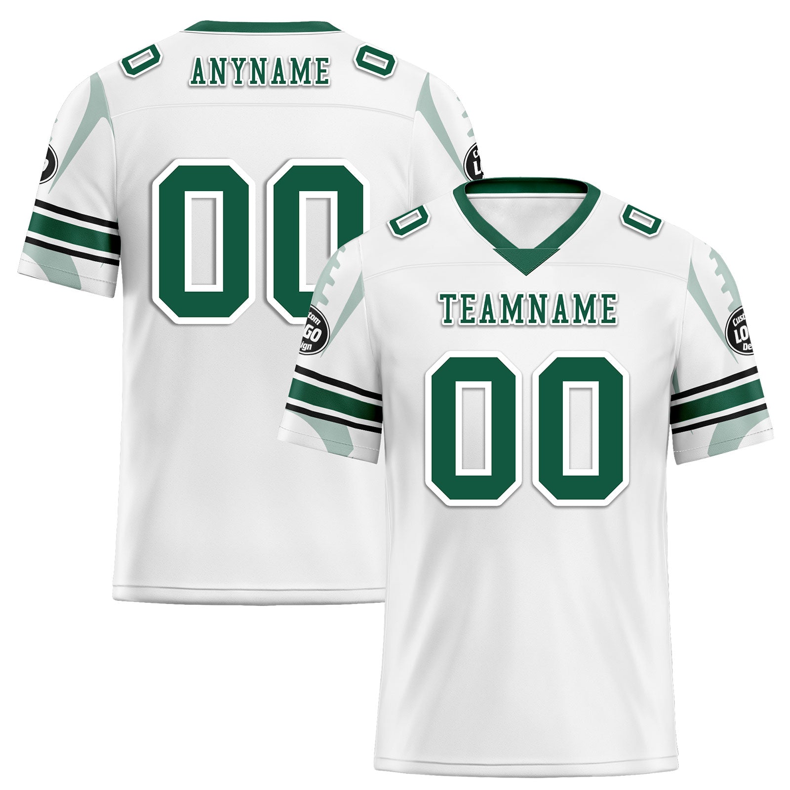 Custom White New York Personalized Authentic Football Jersey FBJ02-D025033-30