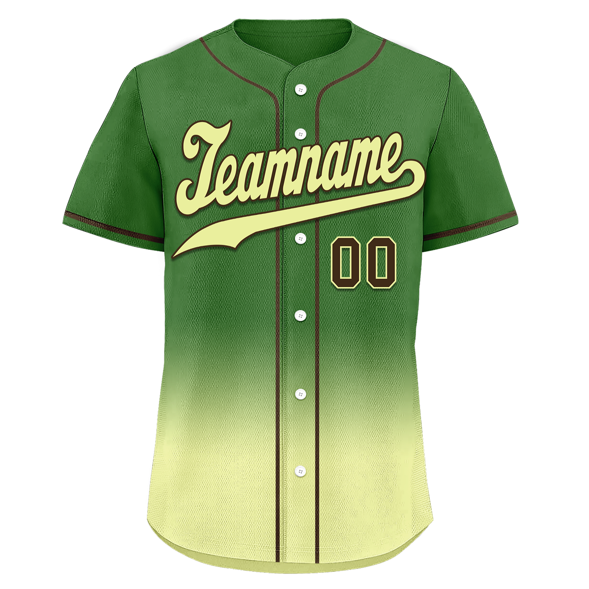 Custom Green Fade Fashion Personalized Authentic Baseball Jersey BSBJ01-D0a70f7