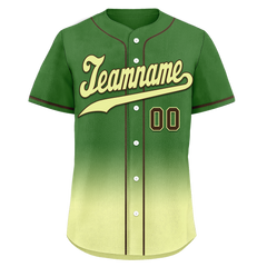 Custom Green Fade Fashion Personalized Authentic Baseball Jersey BSBJ01-D0a70f7