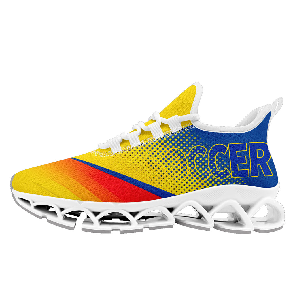 Custom Ecuador 2026 World Cup Sneakers DIY Country Flag Running Shoes Lightweight Sport Shoes Gift for Football Fans Personalized Team Name and Logo FN003XD-F009092-3