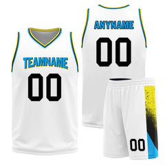 Custom White Neon Black Indiana City Edition Personalized Reversible Basketball Set Sports Basketball Jersey BBJ01R-D0610-12