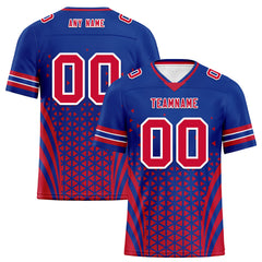 Custom Blue Red New York Personalized Authentic Football Jersey FBJ02-D023033-4