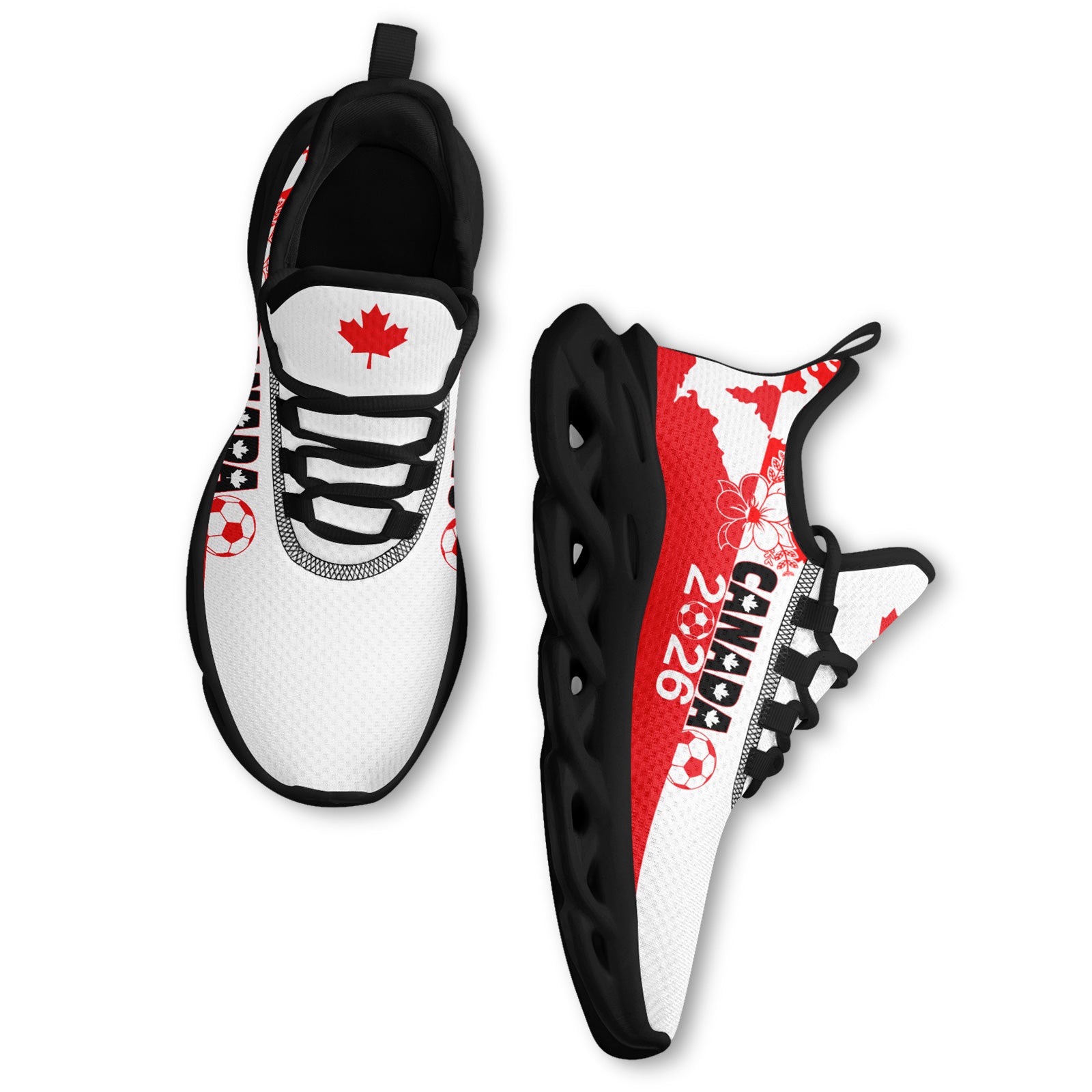 Custom 2026 World Cup Canada Sneakers DIY Country Flag Running Shoes Lightweight Sport Shoes Gift for Football Fans Personalized Team Name and Logo FN003-F023060-5