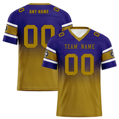 Custom Purple Yellow Baltimore Football Jersey and Hat Combo Offer Personalized Combo ZH-D020326-2