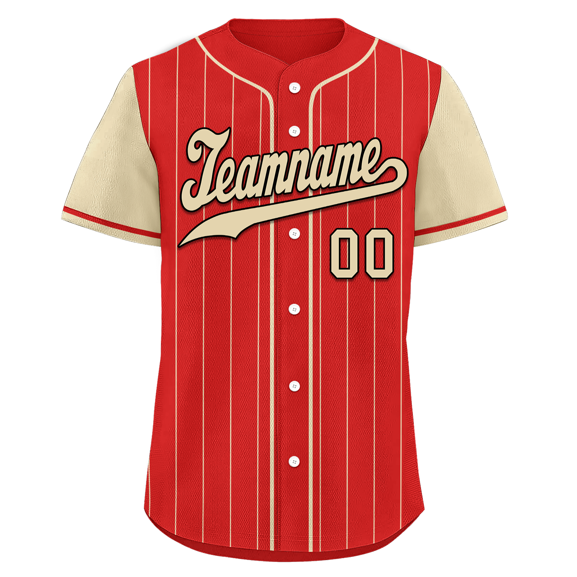 Custom Red Yellow Stripe Fashion Personalized Authentic Baseball Jersey BSBJ01-D017236