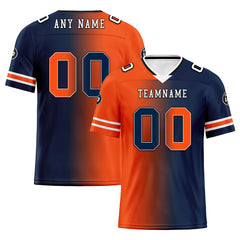 Custom Blue Orange Colorado Personalized Authentic Football Jersey FBJ02-D028017-21