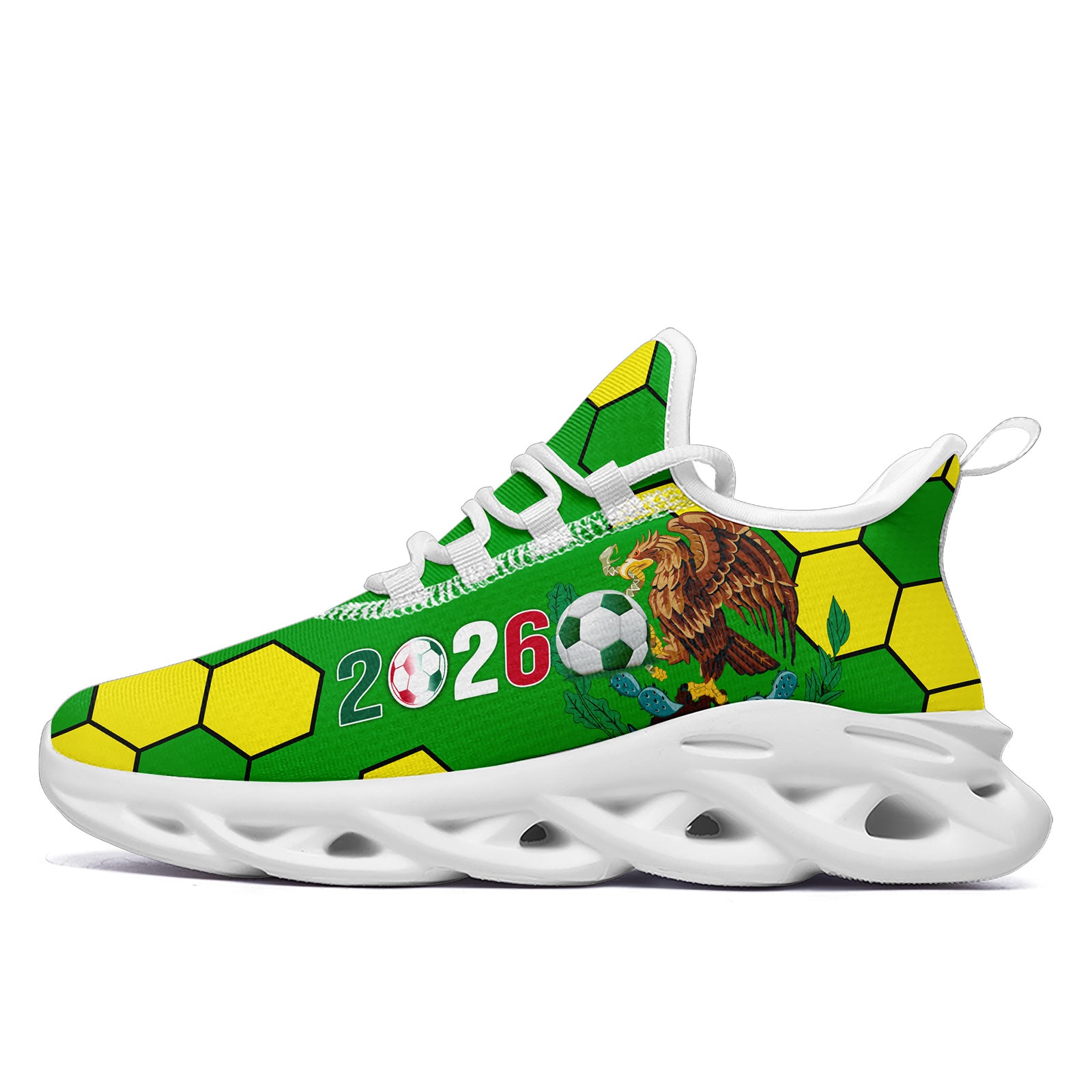Custom 2026 World Cup Mexico Sneakers DIY Country Flag Running Shoes Lightweight Sport Shoes Gift for Football Fans Personalized Team Name and Logo FN003-F023075-3