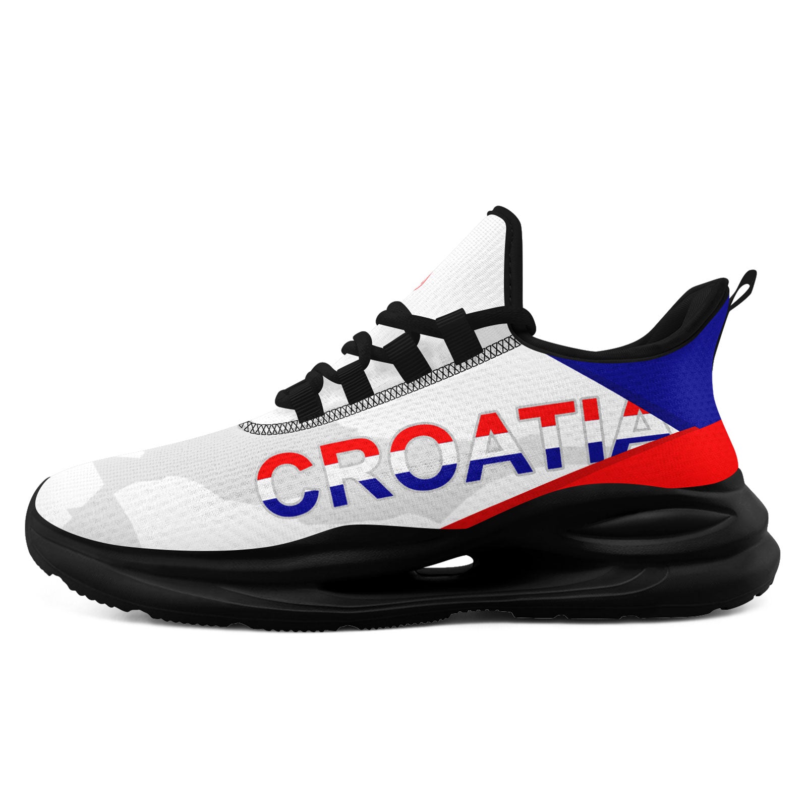 Custom Croatia 2026 World Cup Sneakers DIY Country Flag Running Shoes Lightweight Sport Shoes Gift for Football Fans Personalized Team Name and Logo FN079-F009105-1