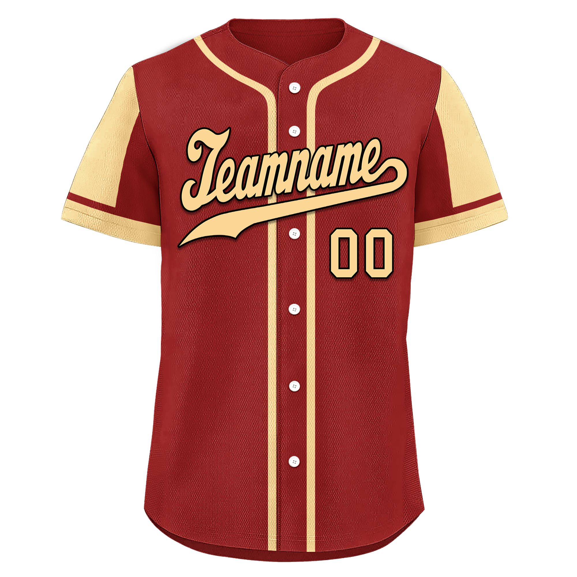 Custom Red Yellow Raglan Sleeves Personalized Authentic Baseball Jersey BSBJ01-D017195