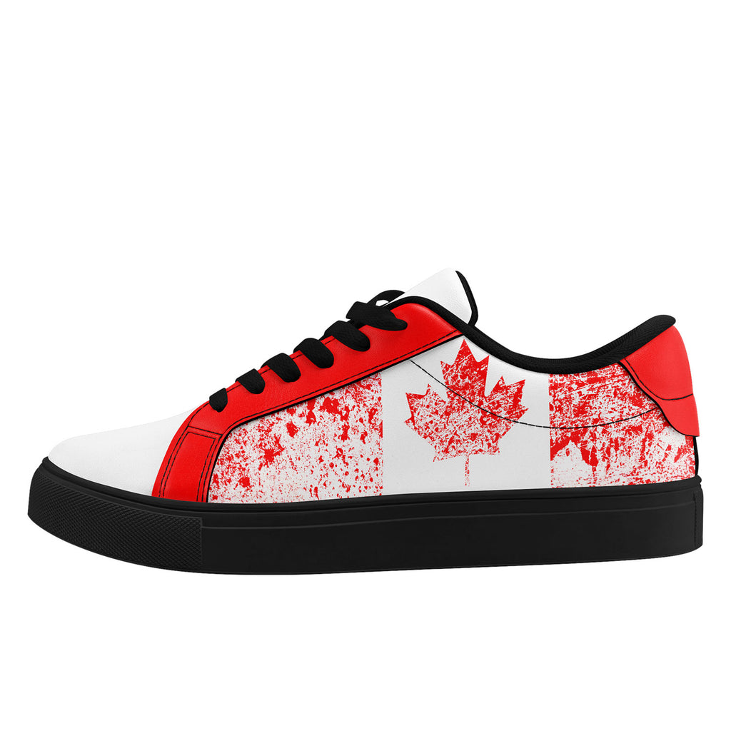 Custom Canada 2026 World Cup Sneakers DIY Country Flag Running Shoes Lightweight Sport Shoes Gift for Football Fans Personalized Team Name and Logo FN023-F020031-1