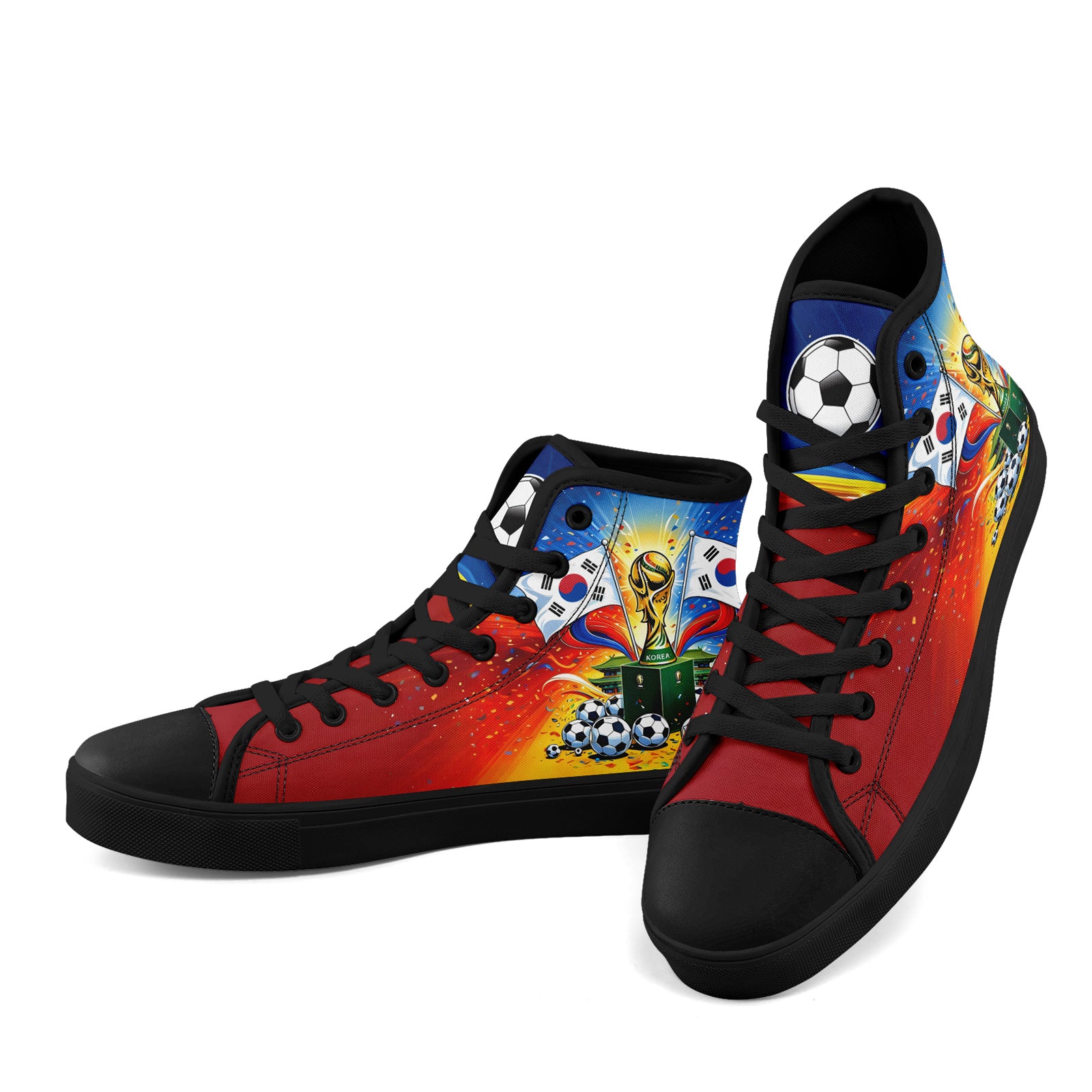 Custom South Korea 2026 World Cup Sneakers DIY Country Flag Running Shoes Lightweight Sport Shoes Gift for Football Fans Personalized Team Name and Logo FN024-F009070-4
