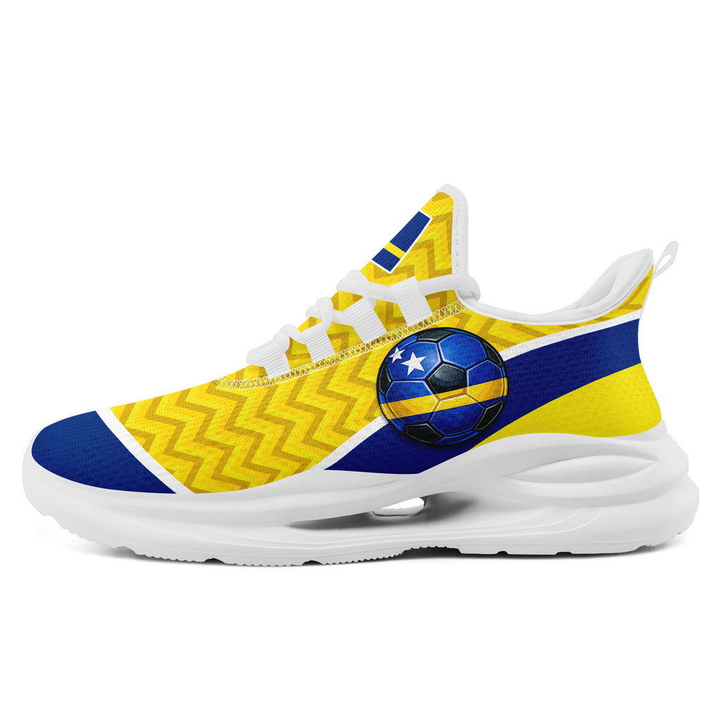 Custom Curaçao 2026 World Cup Sneakers DIY Country Flag Running Shoes Lightweight Sport Shoes Gift for Football Fans Personalized Team Name and Logo FN079-F009087-1