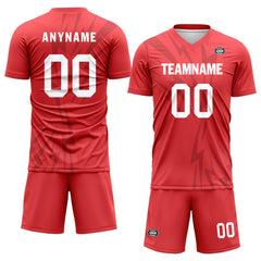 Custom Red Soccer Sets Jersey Personalized SCJ101-D28014