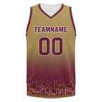 Custom Yellow Red Fade Fashion Sports Uniform Basketball Jersey BBJ01-D020102-5
