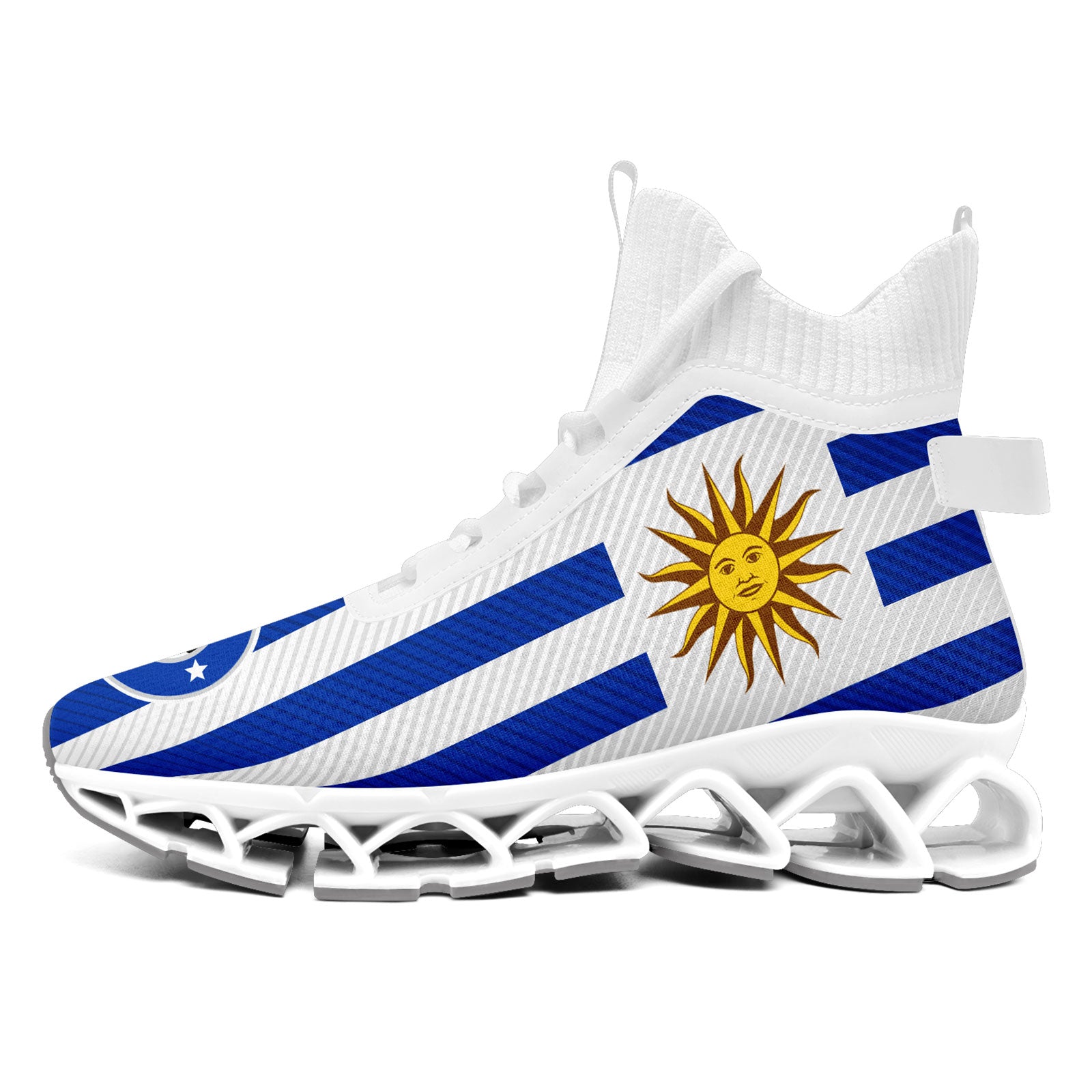 Custom Uruguay 2026 World Cup Sneakers DIY Country Flag Running Shoes Lightweight Sport Shoes Gift for Football Fans Personalized Team Name and Logo FN029XD-F009111-4
