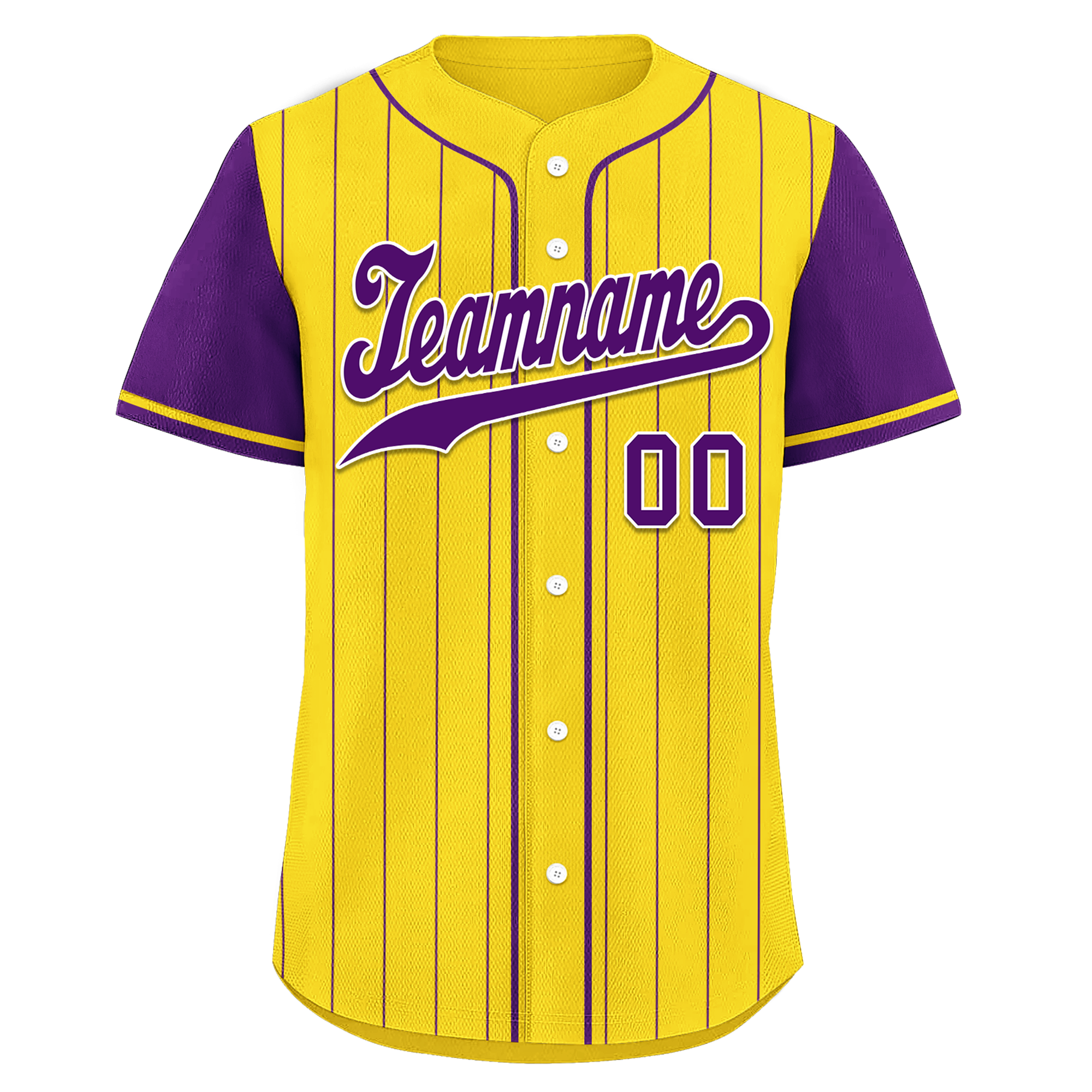 Custom Gold Purple Stripe Fashion Personalized Authentic Baseball Jersey BSBJ01-D017219