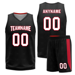 Custom Black Red Plaid Portland City Edition Personalized Reversible Basketball Set Sports Basketball Jersey BBJ01R-D0610-25-COOLMAX