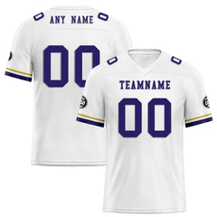 Custom White Purple Baltimore Football Jersey and Firesoul Sports Shoes Combo Offer Personalized Combo ZH-D020273-2