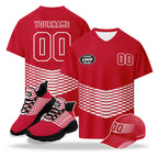 Custom 2026 World Cup Austria High Quality Soccer Stadium Version Jersey Sneakers Sports Shoes and Hat Combo Offer Personalized Team Name and Logo ZH-F027104-5