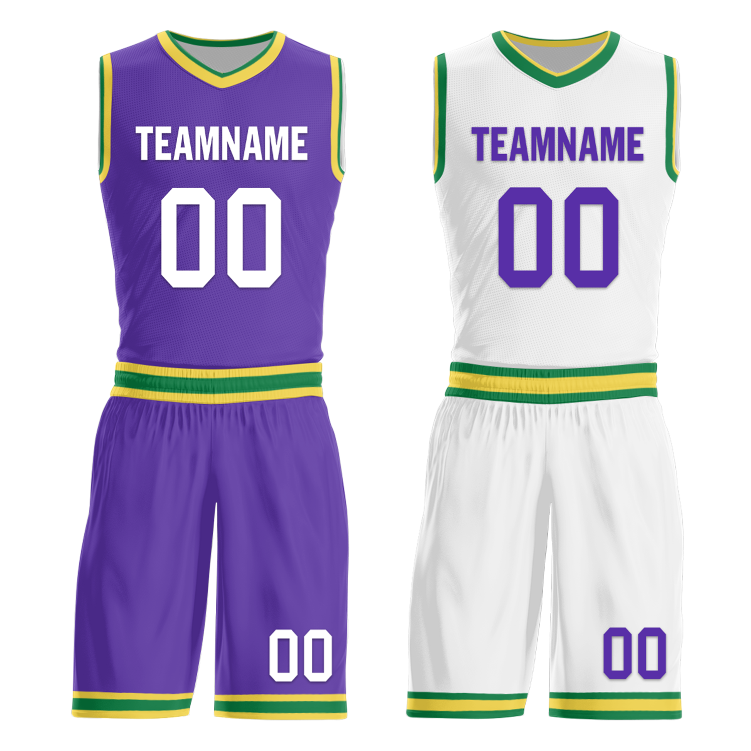 Custom Purple White Classic Style Reversible Basketball Uniform Personalized Ordinary BBJR-D017047