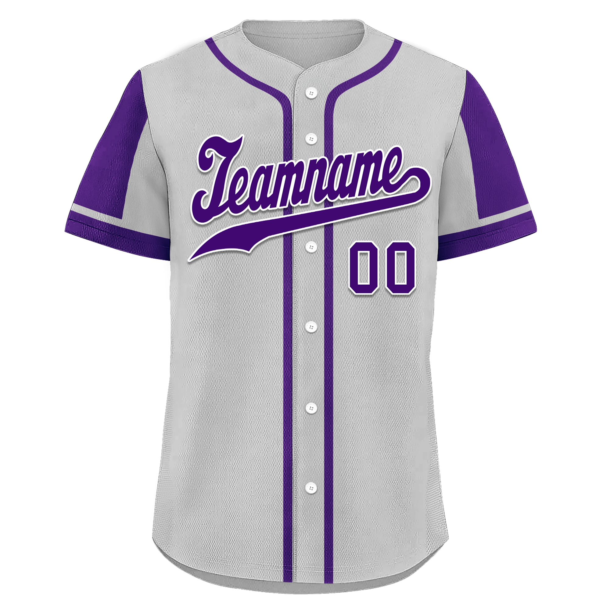 Custom Gray Purple Raglan Sleeves Personalized Authentic Baseball Jersey BSBJ01-D017186