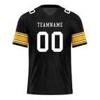Custom Black Yellow Pittsburgh Personalized Authentic Football Jersey FBJ02-E0601-13
