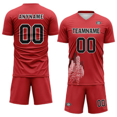 Custom Red Soccer Sets Jersey Personalized SCJ101-D28001