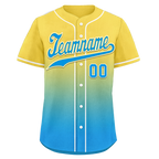 Custom Yellow Blue Fade Fashion Personalized Authentic Baseball Jersey BSBJ01-D0a70fc