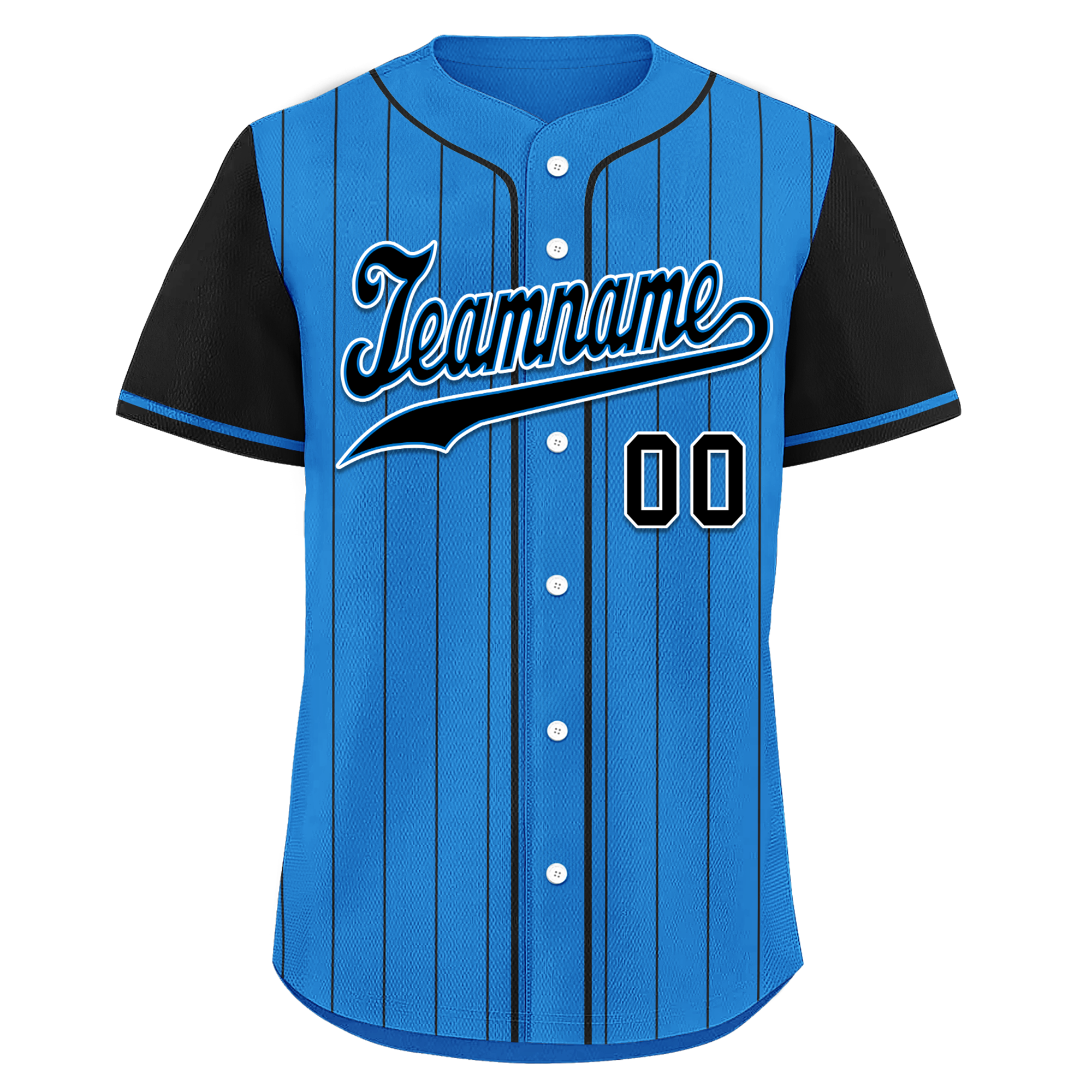 Custom Blue Black Stripe Fashion Personalized Authentic Baseball Jersey BSBJ01-D017213