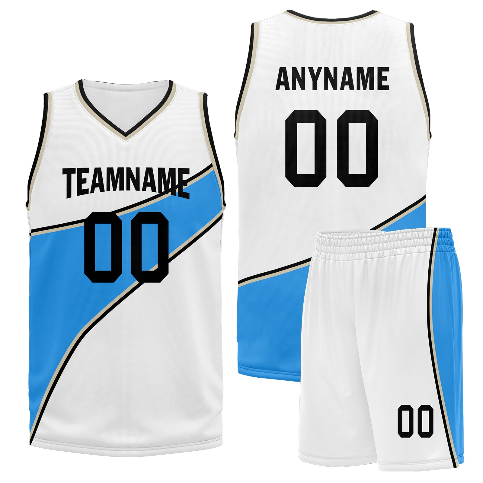 Custom White Blue City Edition Personalized Sports Uniform Authentic Basketball Jersey BBJ01-D06101-1