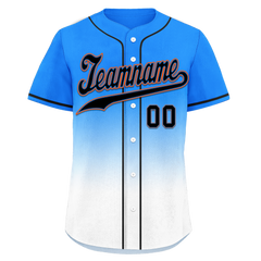 Custom Blue White Fade Fashion Personalized Authentic Baseball Jersey BSBJ01-D0a70ef