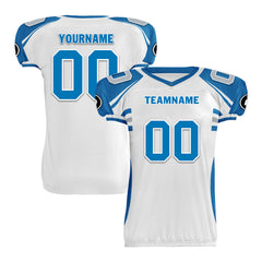 Custom Blue White Michigan High-Performance American Football Jersey FBJ06-D023001-11