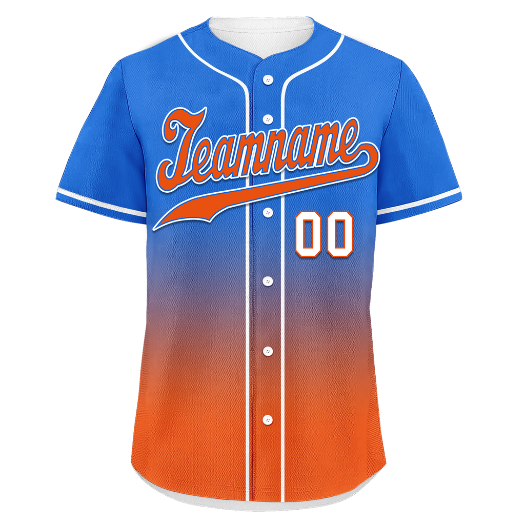 Custom Blue Orange Fade Fashion Personalized Authentic Baseball Jersey BSBJ01-D0a70b7