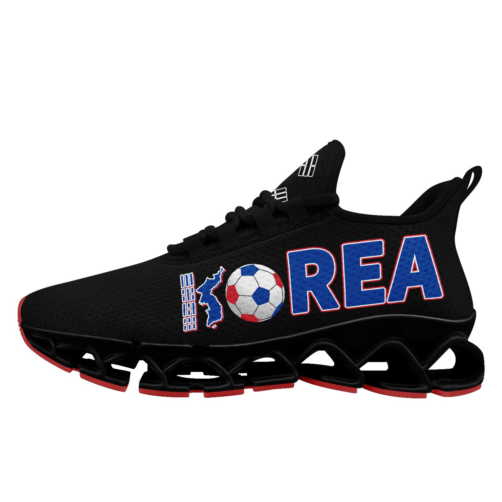 Custom South Korea 2026 World Cup Sneakers DIY Country Flag Running Shoes Lightweight Sport Shoes Gift for Football Fans Personalized Team Name and Logo FN003XD-F009063-2