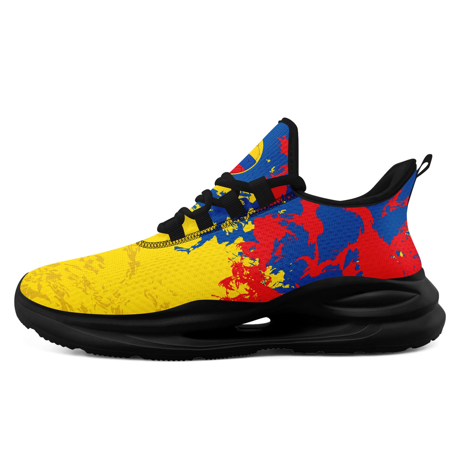 Custom Ecuador 2026 World Cup Sneakers DIY Country Flag Running Shoes Lightweight Sport Shoes Gift for Football Fans Personalized Team Name and Logo FN079-F009088-1