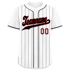 Custom White Stripe Fashion Personalized Authentic Baseball Jersey BSBJ01-D017224