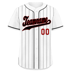 Custom White Stripe Fashion Personalized Authentic Baseball Jersey BSBJ01-D017224