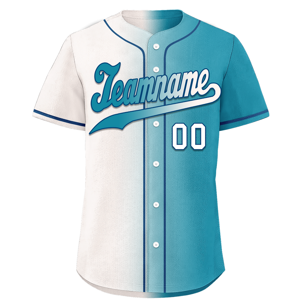 Custom White Blue Gradient Fashion Personalized Authentic Baseball Jersey BSBJ01-D0a7ab0