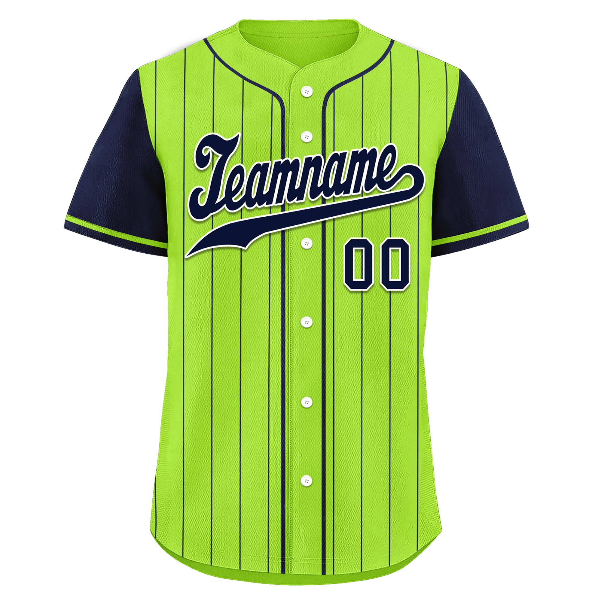 Custom Green Blue Stripe Fashion Personalized Authentic Baseball Jersey BSBJ01-D017232