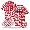 Custom 2026 World Cup Austria High Quality Soccer Stadium Version Jersey Sneakers Sports Shoes and Hat Combo Offer Personalized Team Name and Logo ZH-F027104-9