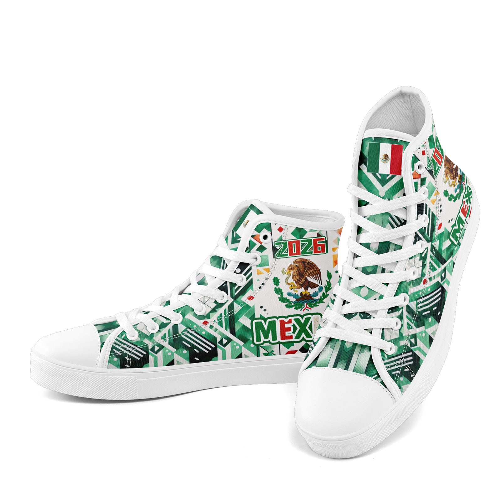 Custom 2026 World Cup Mexico Sneakers DIY Country Flag Running Shoes Lightweight Sport Shoes Gift for Football Fans Personalized Team Name and Logo FN024-F023059-5