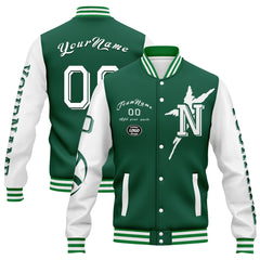 Custom Green White New York Jacket and Sports Shoes Combo Offer Personalized Combo ZH-D020294-28