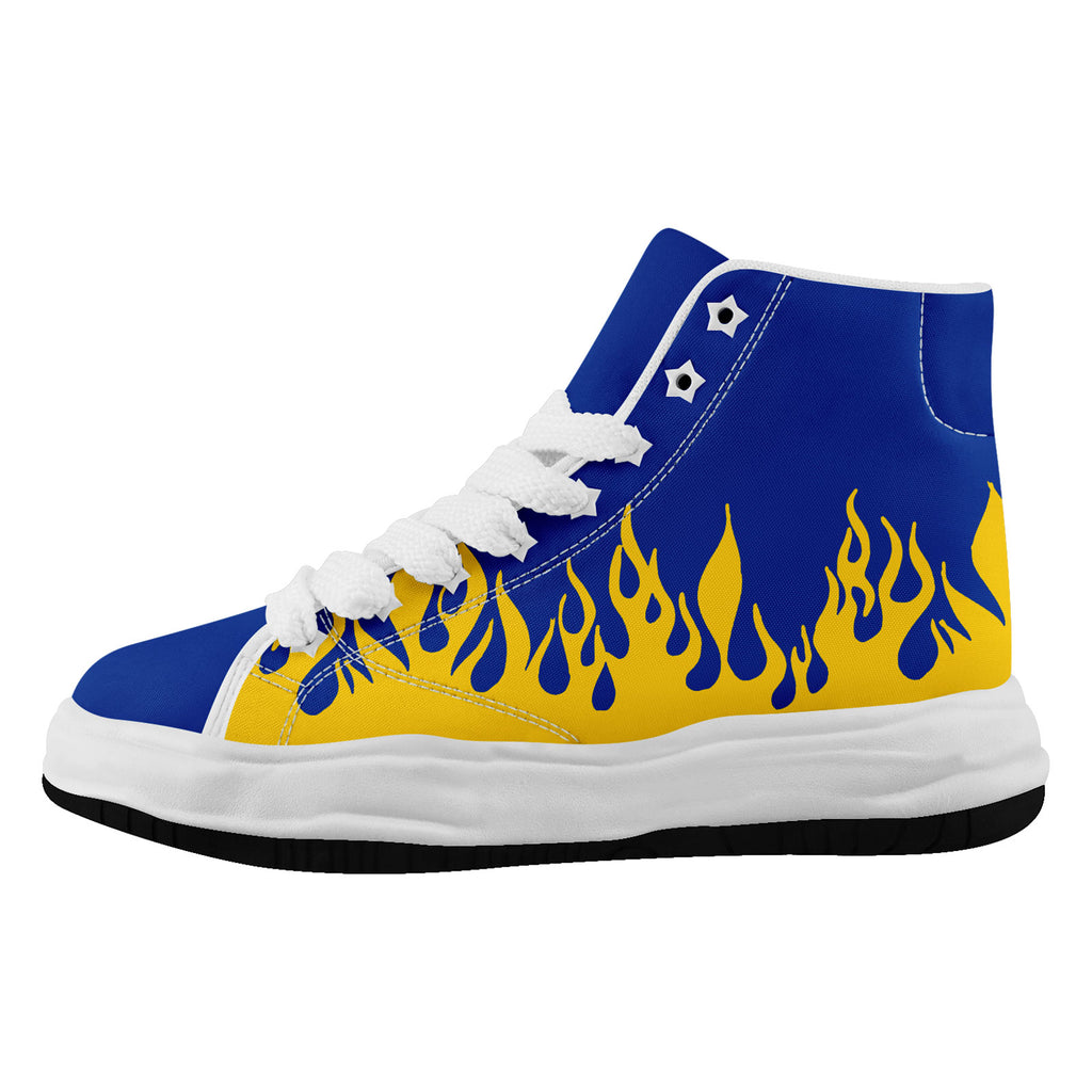 Custom Blue Yellow Los Angeles Football Jersey and Firesoul Sports Shoes Combo Offer Personalized Combo ZH-D020273-15